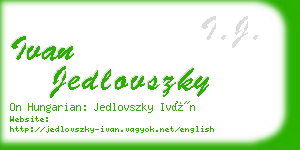 ivan jedlovszky business card